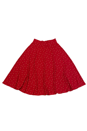 WAVEY SKIRT - DOTTIE RED