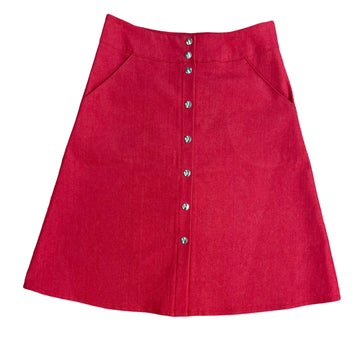 SOLVEJ SKIRT RED DENIM