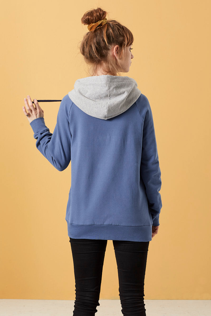 BESSIE LIGHT BLUE - ORGANIC HOODIE