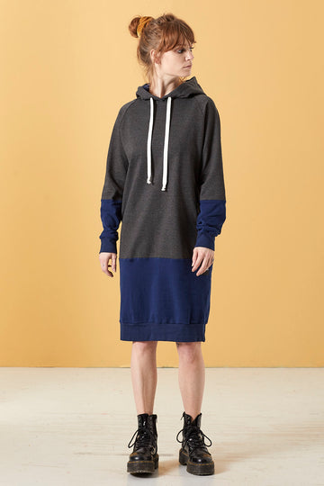BLOCKIE DARK - GREY/BLUE HOODIE