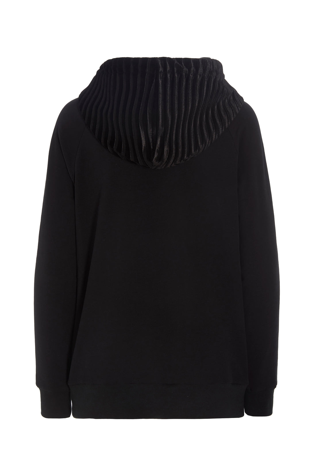 BESSIE BLACK PLISSÉ - ORGANIC HOODIE