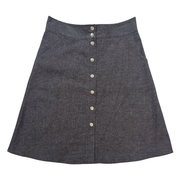AGNES SKIRT - BLACK DENIM